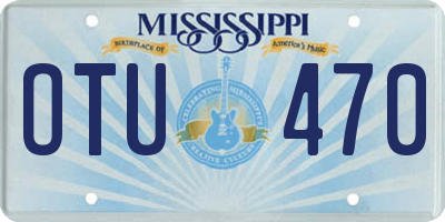 MS license plate OTU470