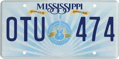 MS license plate OTU474