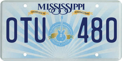 MS license plate OTU480
