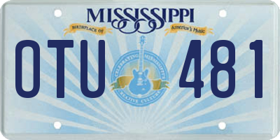 MS license plate OTU481