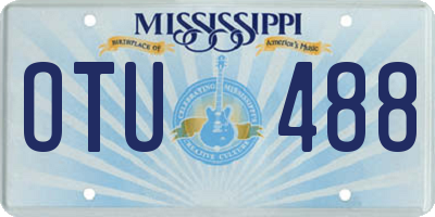 MS license plate OTU488