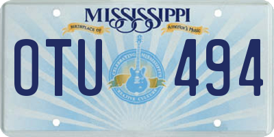 MS license plate OTU494