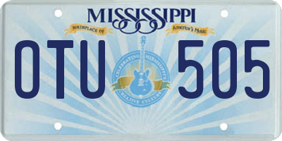 MS license plate OTU505