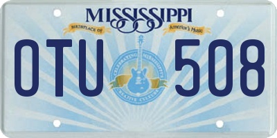MS license plate OTU508