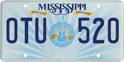 MS license plate OTU520