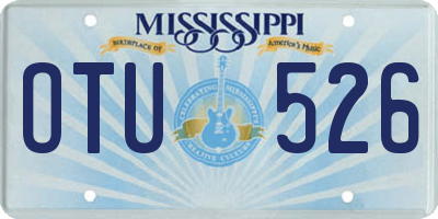 MS license plate OTU526
