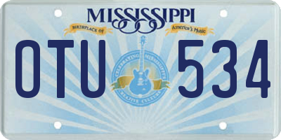 MS license plate OTU534