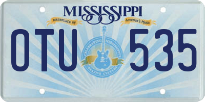 MS license plate OTU535
