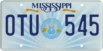 MS license plate OTU545