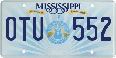 MS license plate OTU552