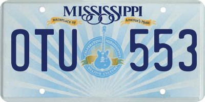MS license plate OTU553