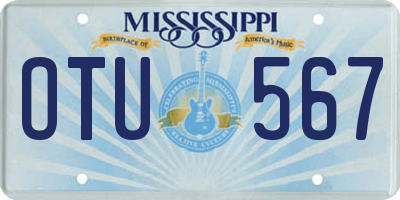 MS license plate OTU567