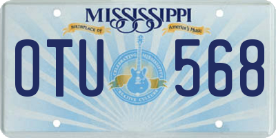 MS license plate OTU568