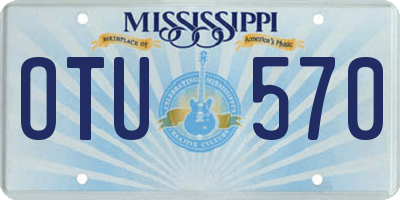 MS license plate OTU570
