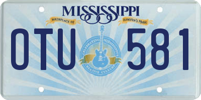 MS license plate OTU581