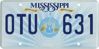 MS license plate OTU631