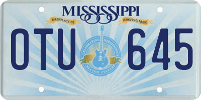 MS license plate OTU645