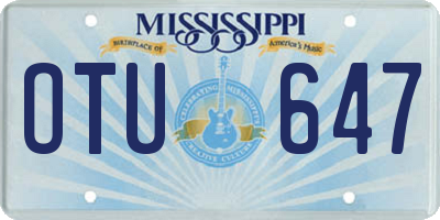 MS license plate OTU647