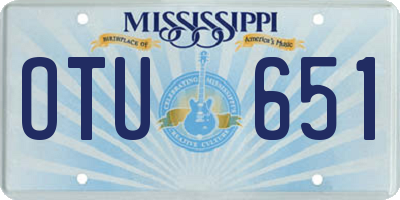 MS license plate OTU651