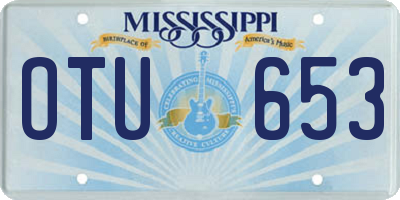 MS license plate OTU653