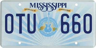 MS license plate OTU660