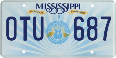MS license plate OTU687