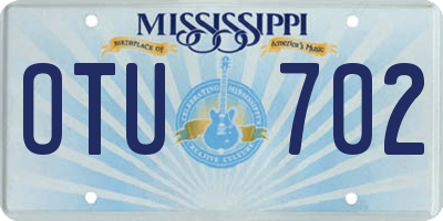 MS license plate OTU702