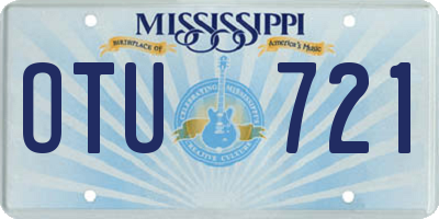MS license plate OTU721