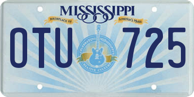 MS license plate OTU725