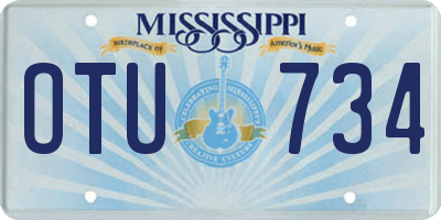 MS license plate OTU734