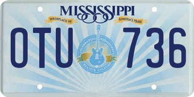 MS license plate OTU736