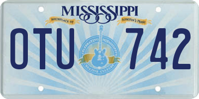 MS license plate OTU742