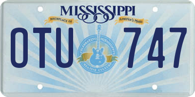 MS license plate OTU747