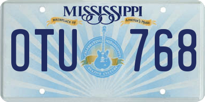MS license plate OTU768