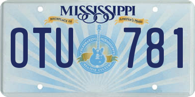 MS license plate OTU781