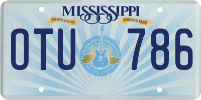 MS license plate OTU786