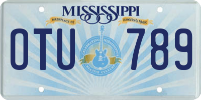 MS license plate OTU789