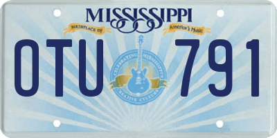 MS license plate OTU791