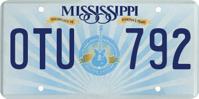MS license plate OTU792