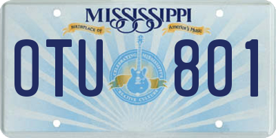MS license plate OTU801