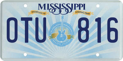 MS license plate OTU816
