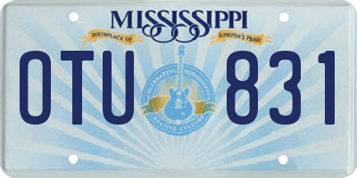MS license plate OTU831