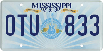 MS license plate OTU833