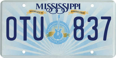 MS license plate OTU837