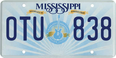 MS license plate OTU838