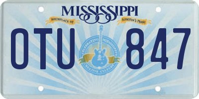 MS license plate OTU847