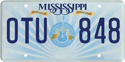 MS license plate OTU848
