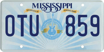 MS license plate OTU859
