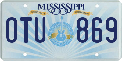 MS license plate OTU869