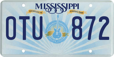 MS license plate OTU872